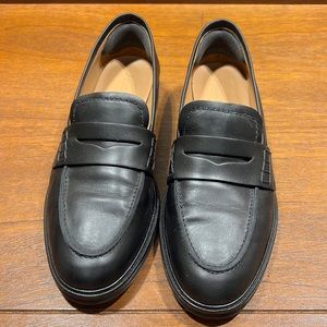 Flattered Black Leather Loafers